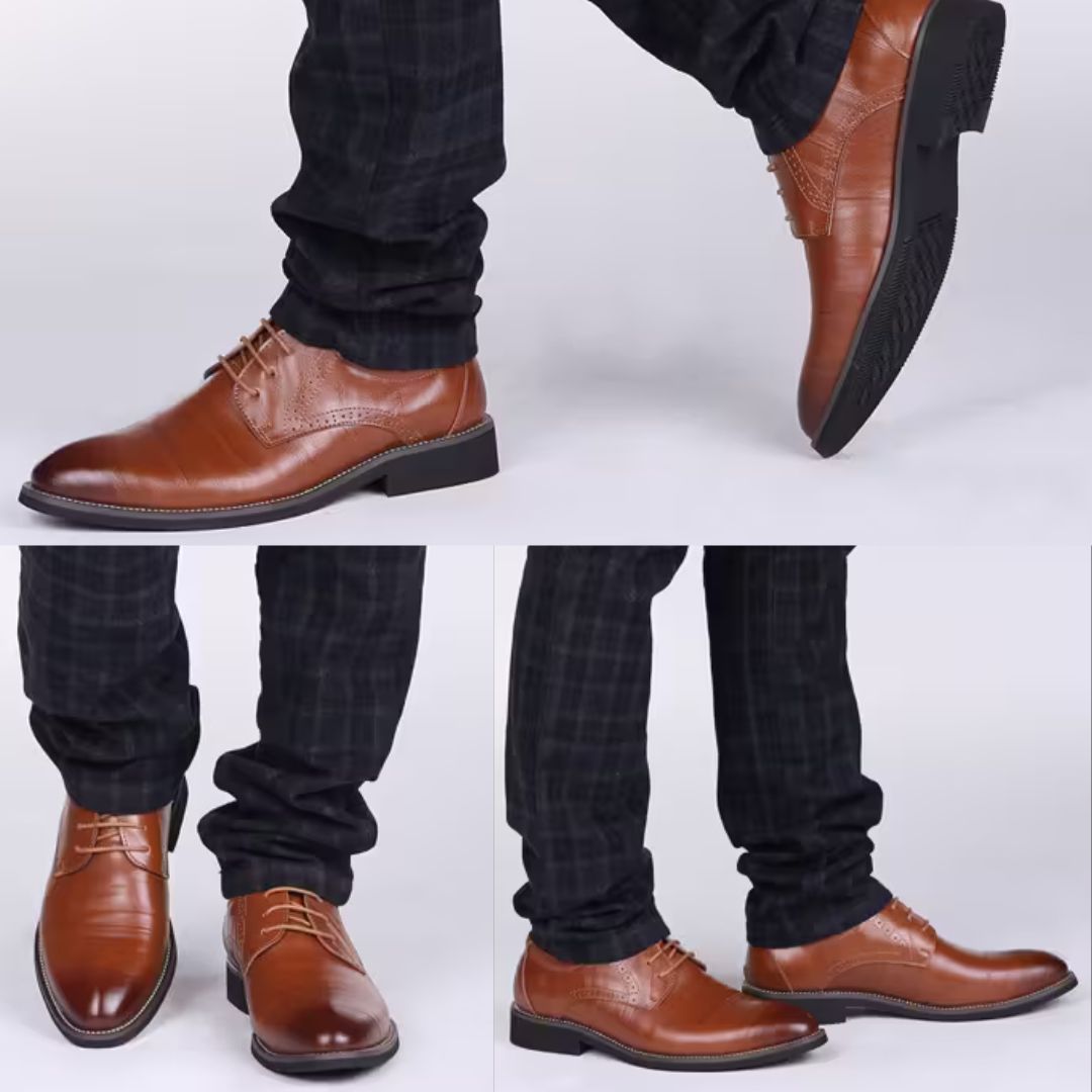 2025 Benri Choice｜牛革使用・ラウンドトゥ レースアップシューズ（25〜28cm）ビジネス＆フォーマル対応