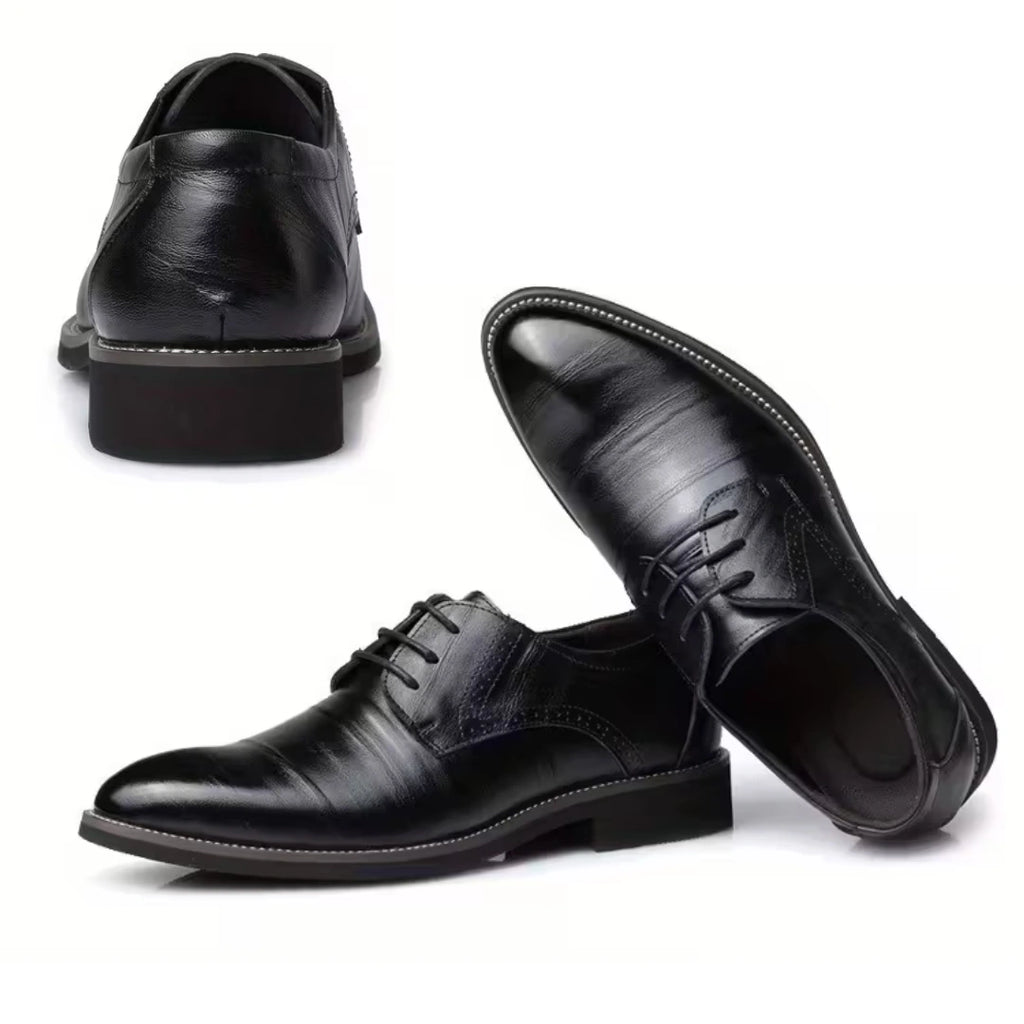 2025 Benri Choice｜牛革使用・ラウンドトゥ レースアップシューズ（25〜28cm）ビジネス＆フォーマル対応