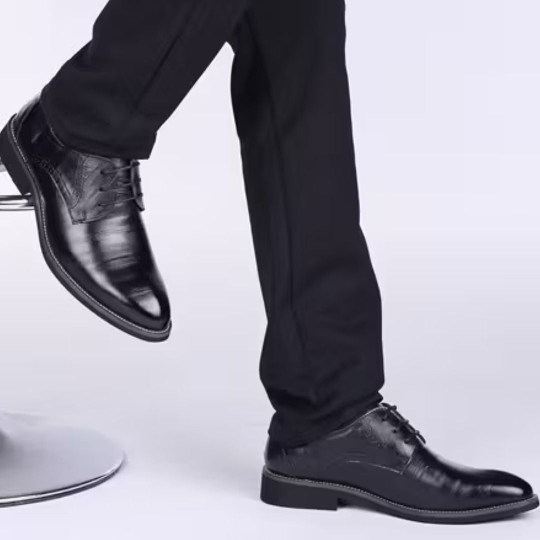 2025 Benri Choice｜牛革使用・ラウンドトゥ レースアップシューズ（25〜28cm）ビジネス＆フォーマル対応