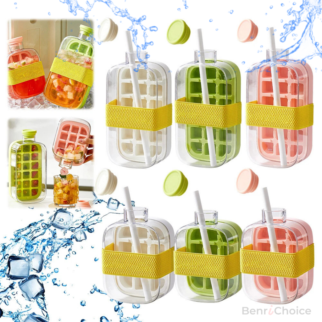 「2in1 プッシュ式製氷ポット」おしゃれ＆便利なアイスキューブメーカー！