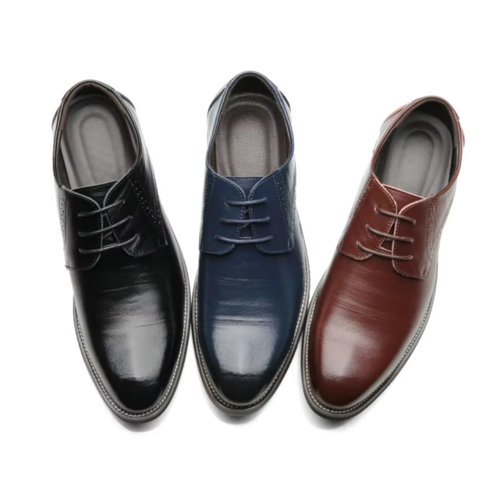 2025 Benri Choice｜牛革使用・ラウンドトゥ レースアップシューズ（25〜28cm）ビジネス＆フォーマル対応