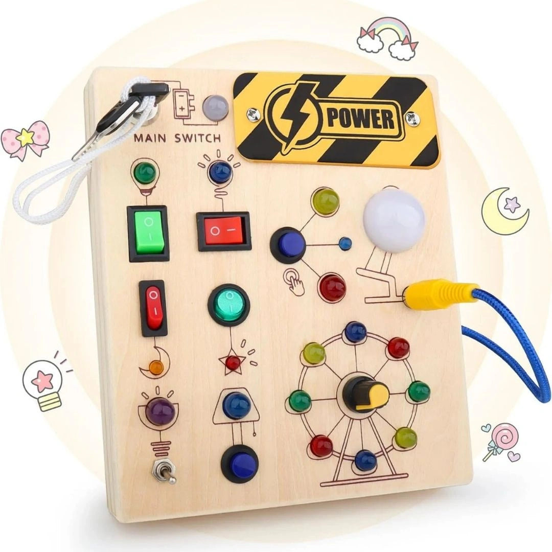 木製LEDモンテッソーリ ビジーボード