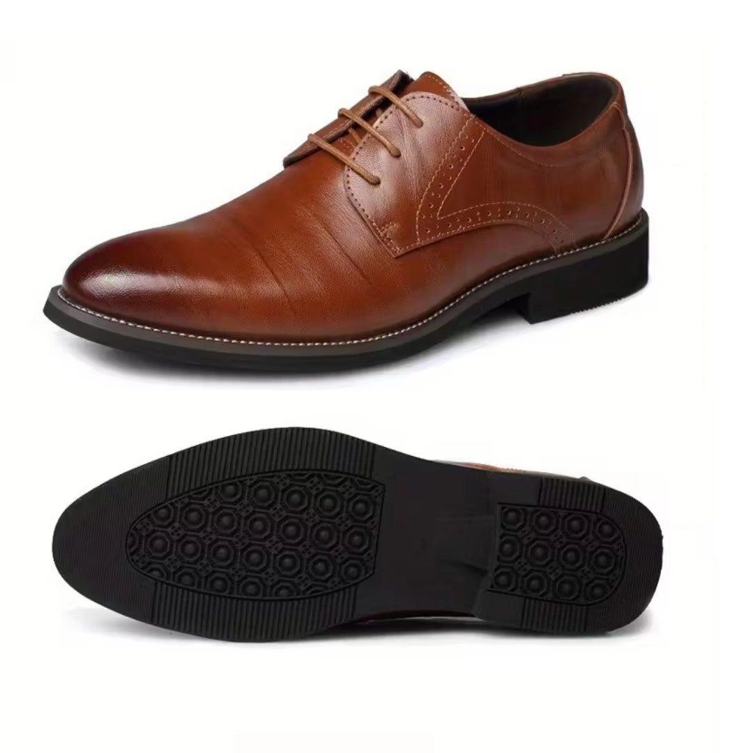 2025 Benri Choice｜牛革使用・ラウンドトゥ レースアップシューズ（25〜28cm）ビジネス＆フォーマル対応