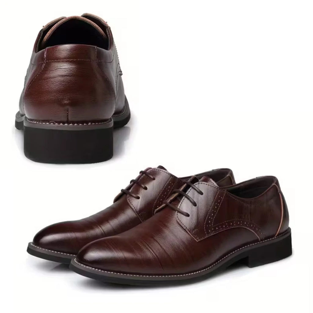 2025 Benri Choice｜牛革使用・ラウンドトゥ レースアップシューズ（25〜28cm）ビジネス＆フォーマル対応