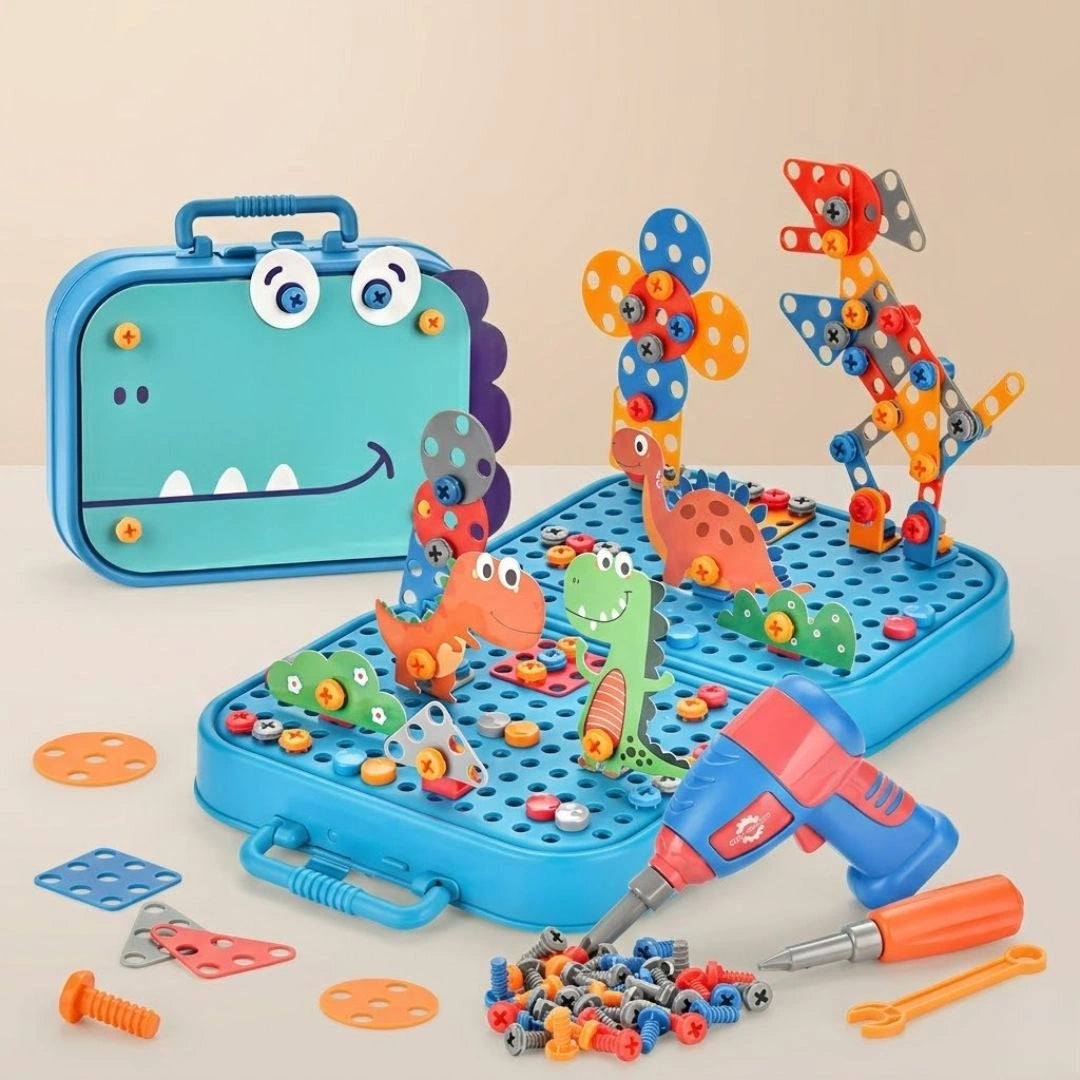 Benri Choice™ 遊びながら組み立てを学べる こども用 電動ドリル付き 組み立てツール知育セット