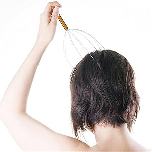 タコ型頭皮マッサージャー