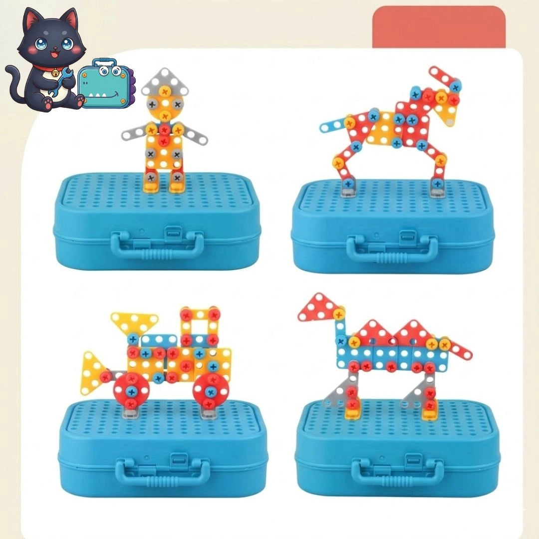 Benri Choice™ 遊びながら組み立てを学べる こども用 電動ドリル付き 組み立てツール知育セット