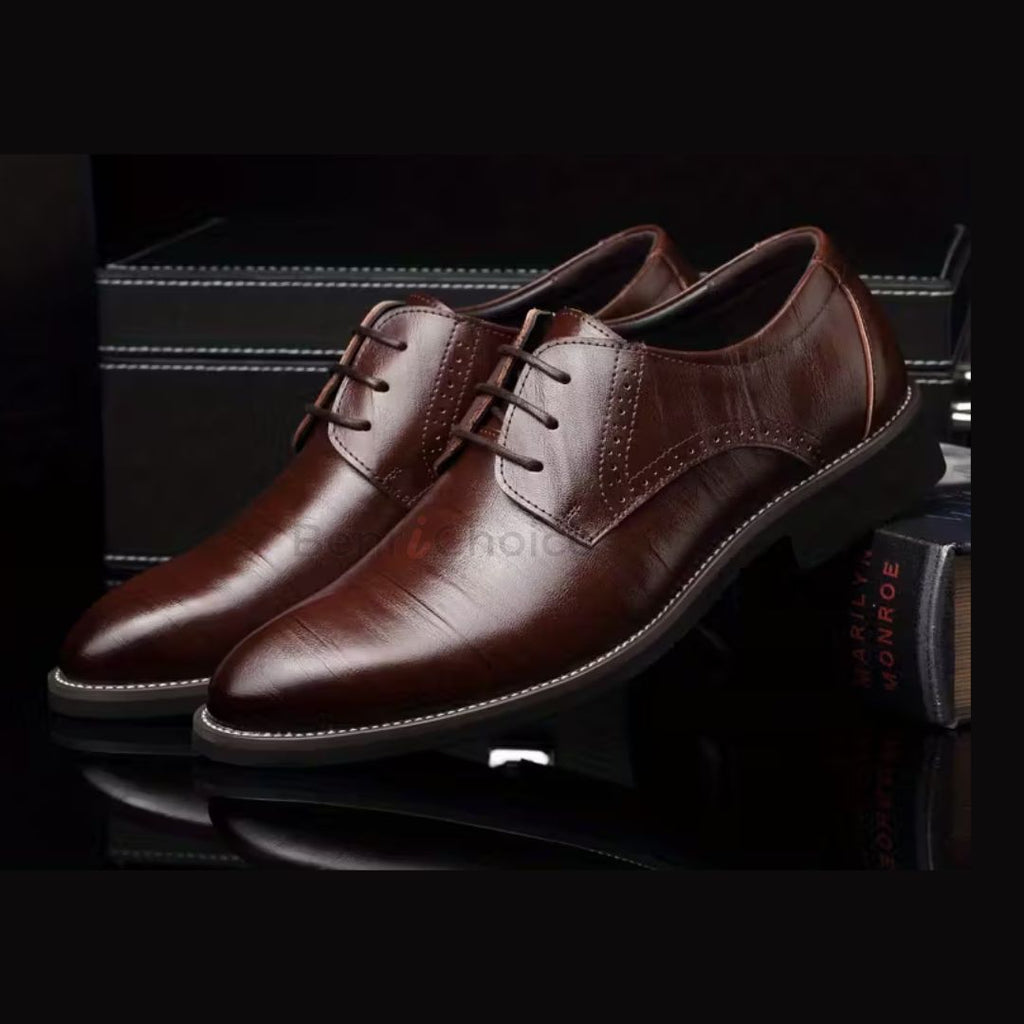 2025 Benri Choice｜牛革使用・ラウンドトゥ レースアップシューズ（25〜28cm）ビジネス＆フォーマル対応