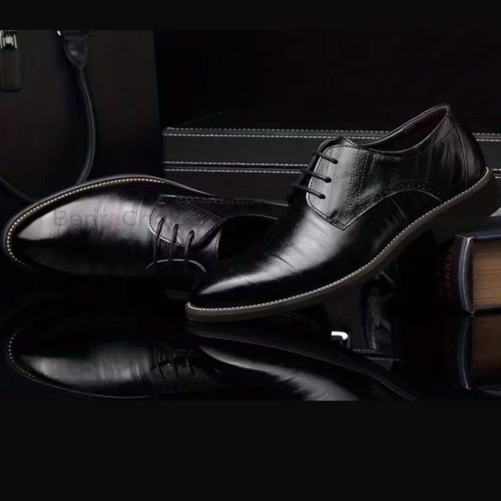 2025 Benri Choice｜牛革使用・ラウンドトゥ レースアップシューズ（25〜28cm）ビジネス＆フォーマル対応