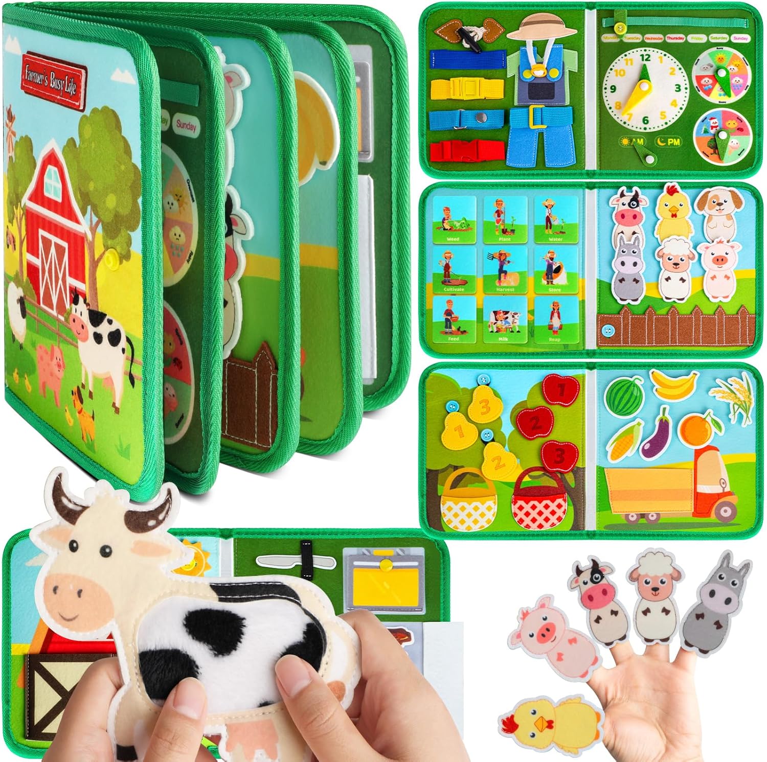 知育フェルトブック（おでかけ用 静かなおもちゃ）