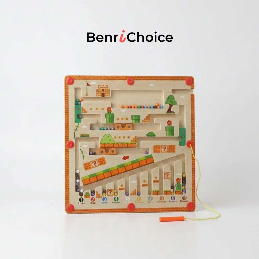 Benri Choice™ 数字トレーニング マグネット迷路 知育ボード