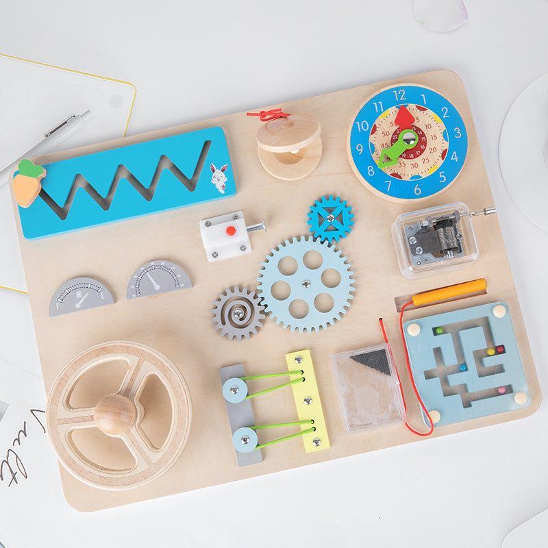 モンテッソーリ 木製ビジーボード｜0〜3歳 知育・指先トレーニングおもちゃ