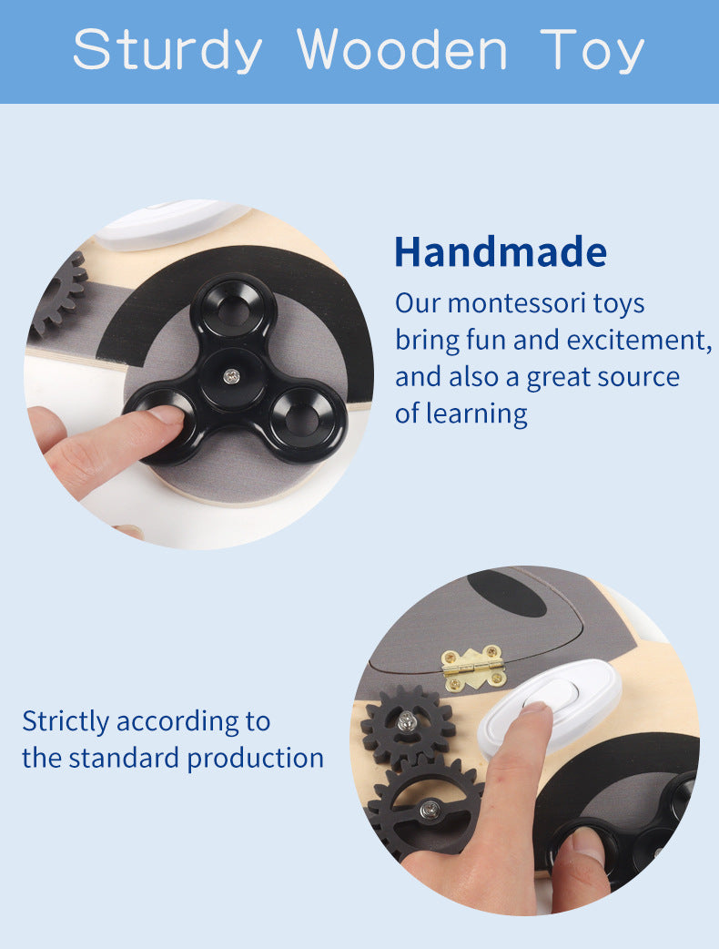 モンテッソーリ 木製ビジーボード｜0〜3歳 知育・指先トレーニングおもちゃ