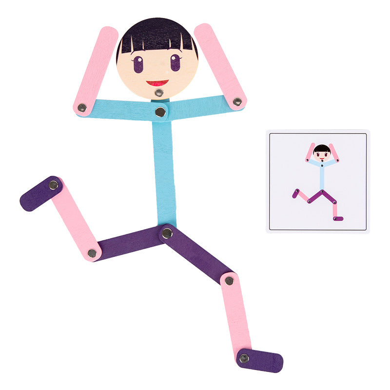 木製 ポーズまねっこ人形｜4〜6歳 創造力・集中力 知育おもちゃ