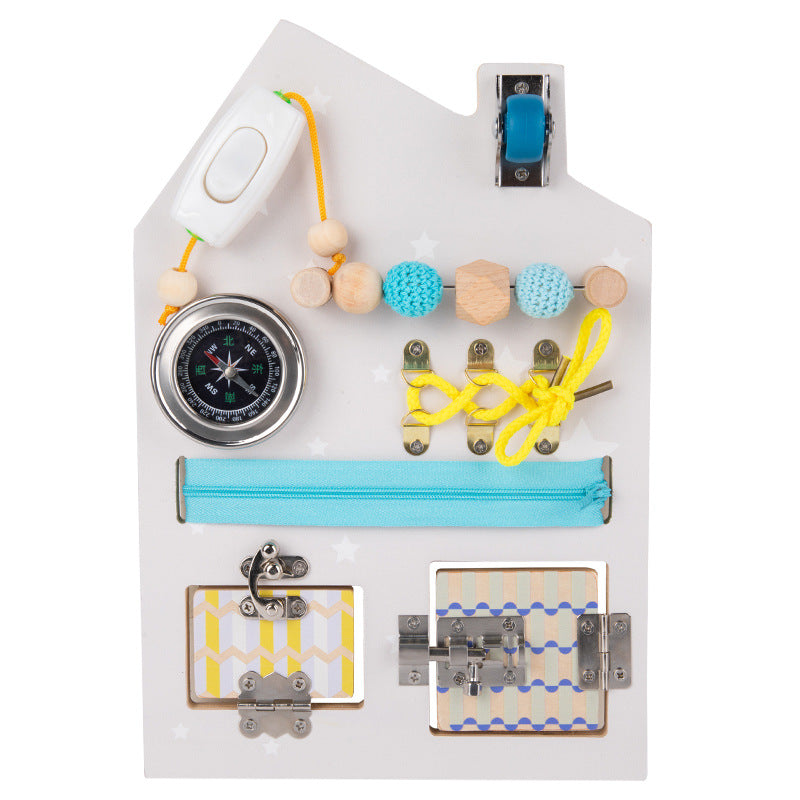 モンテッソーリ 木製ビジーボード｜0〜3歳 知育・指先トレーニングおもちゃ