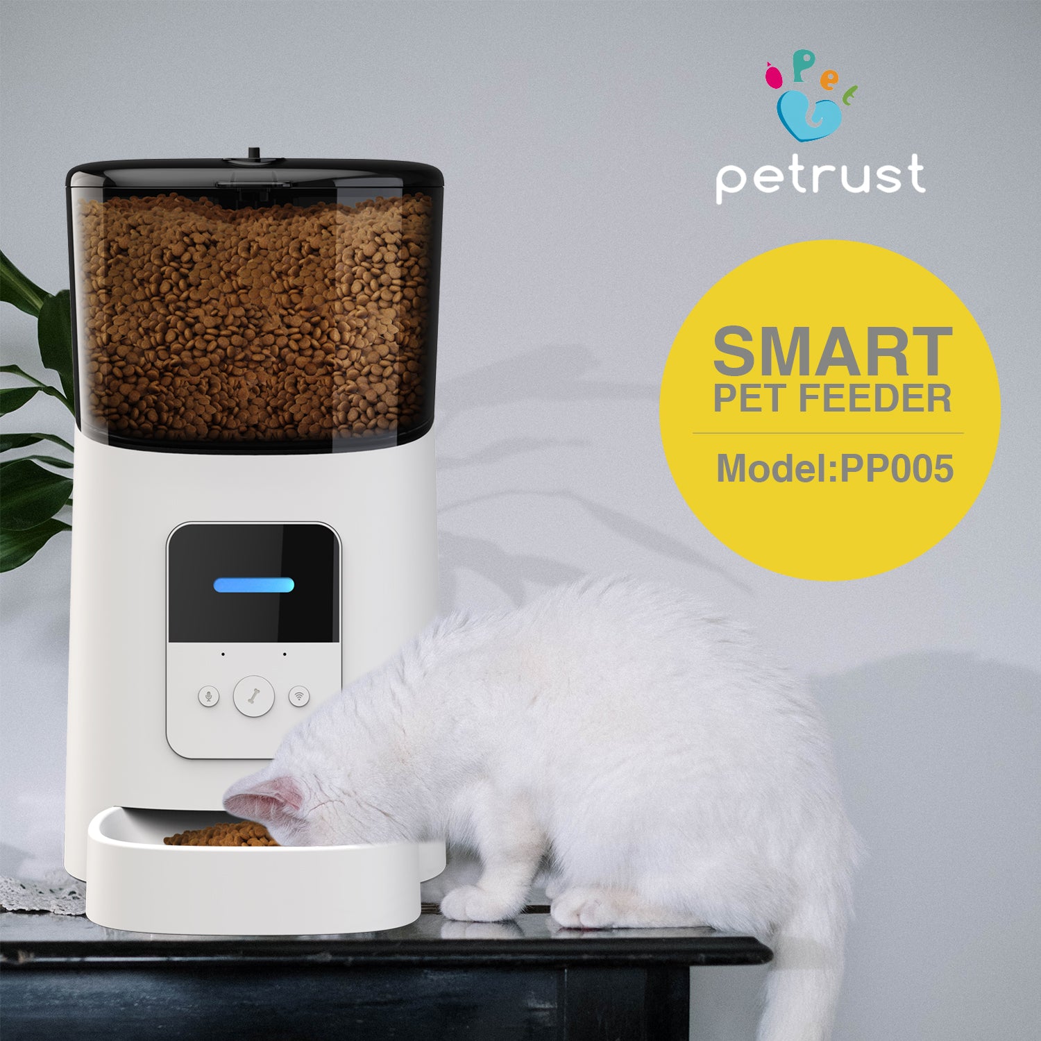 スマホで管理！犬・猫用自動給餌器 6L