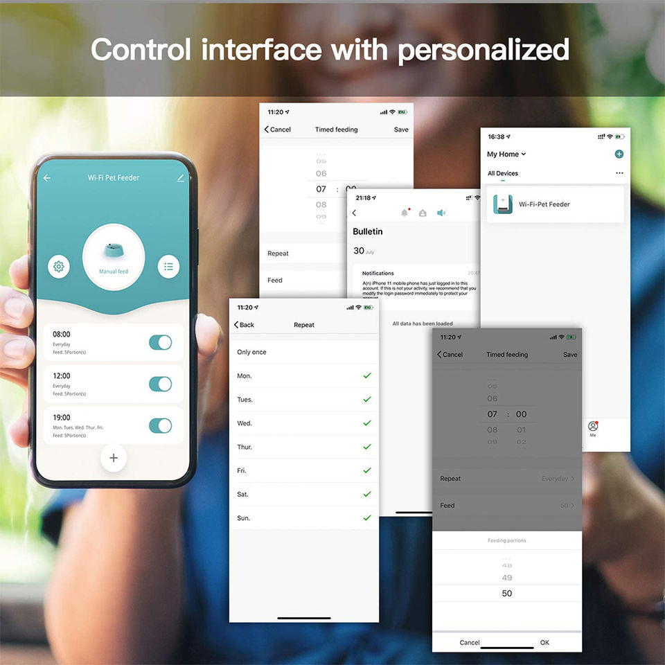 スマホで管理！犬・猫用自動給餌器 6L