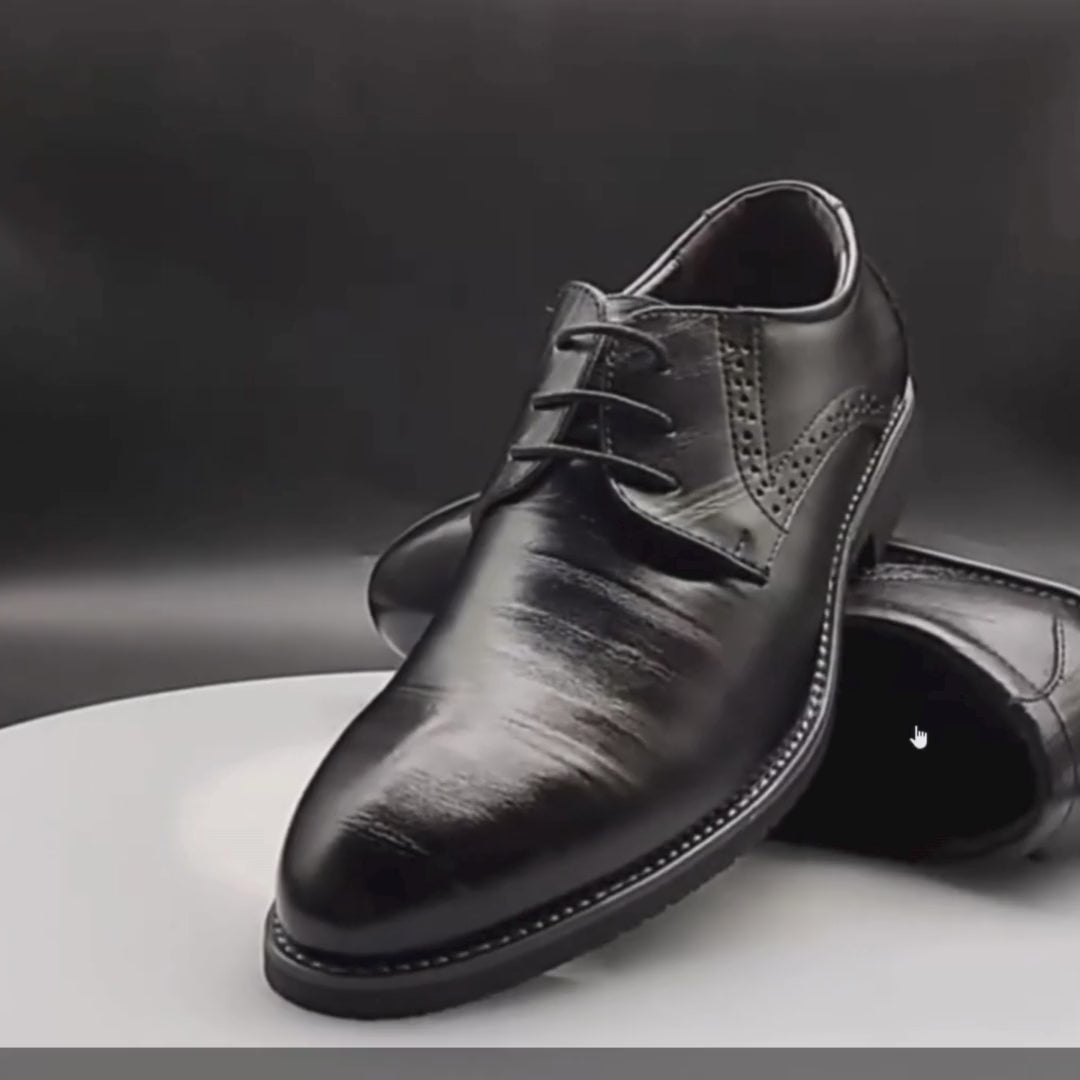 2025 Benri Choice｜牛革使用・ラウンドトゥ レースアップシューズ（25〜28cm）ビジネス＆フォーマル対応